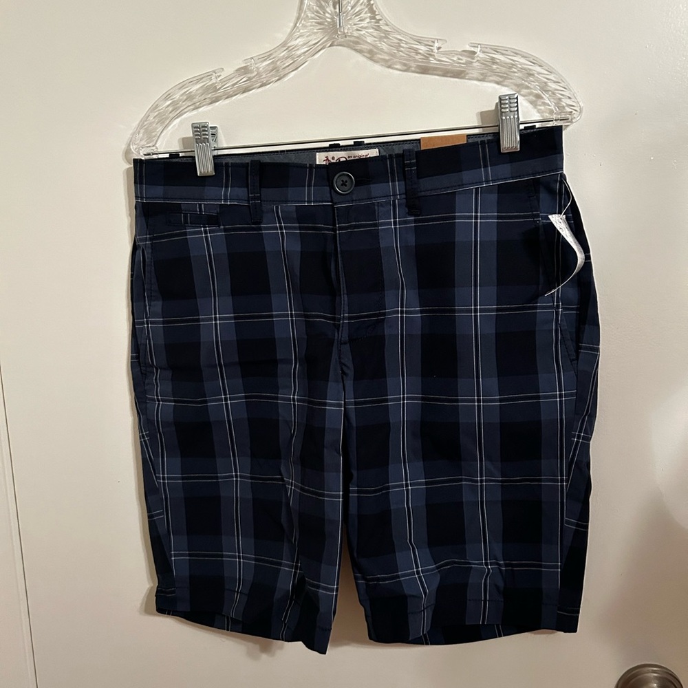 Penguin Men’s Navy Plaid Short